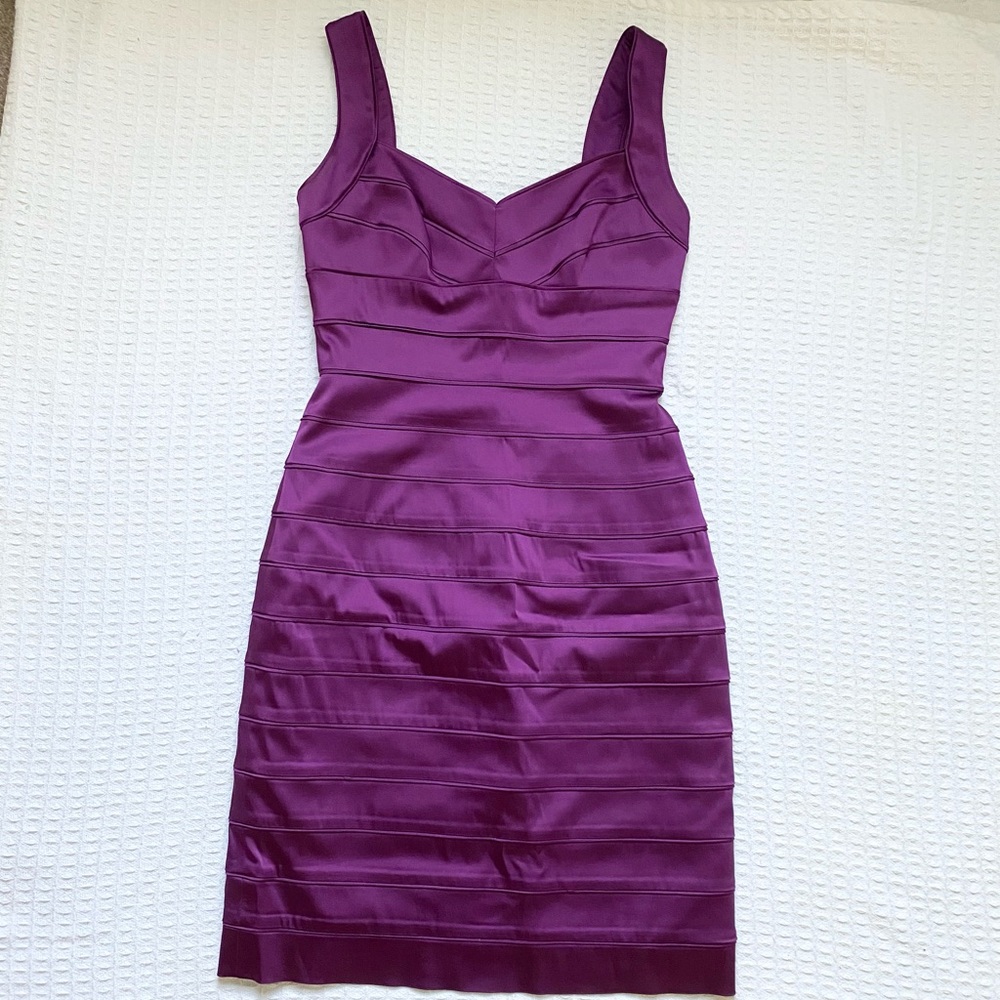 Lauren Ralph Lauren violet sheath dress with piping size 8